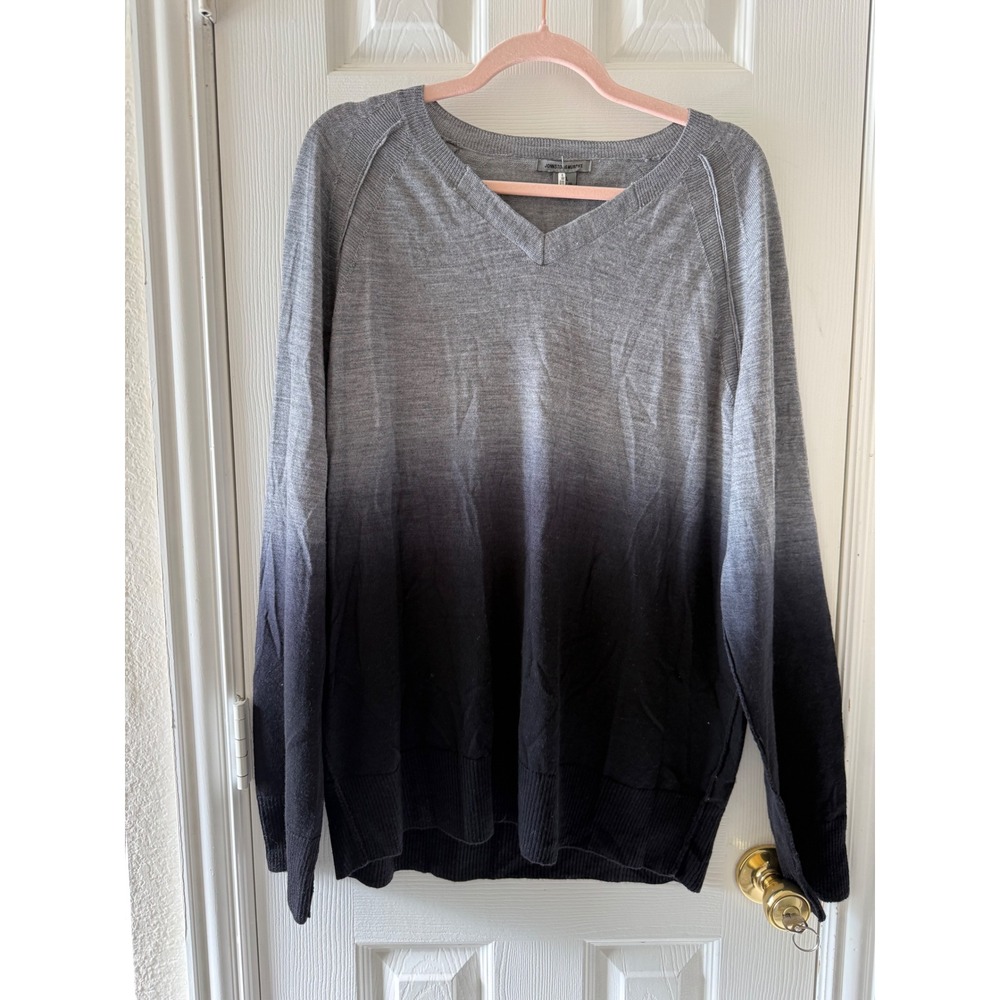 Johnston &‎ Murphy 100% Merino Wool Ombré V-Neck Sweater